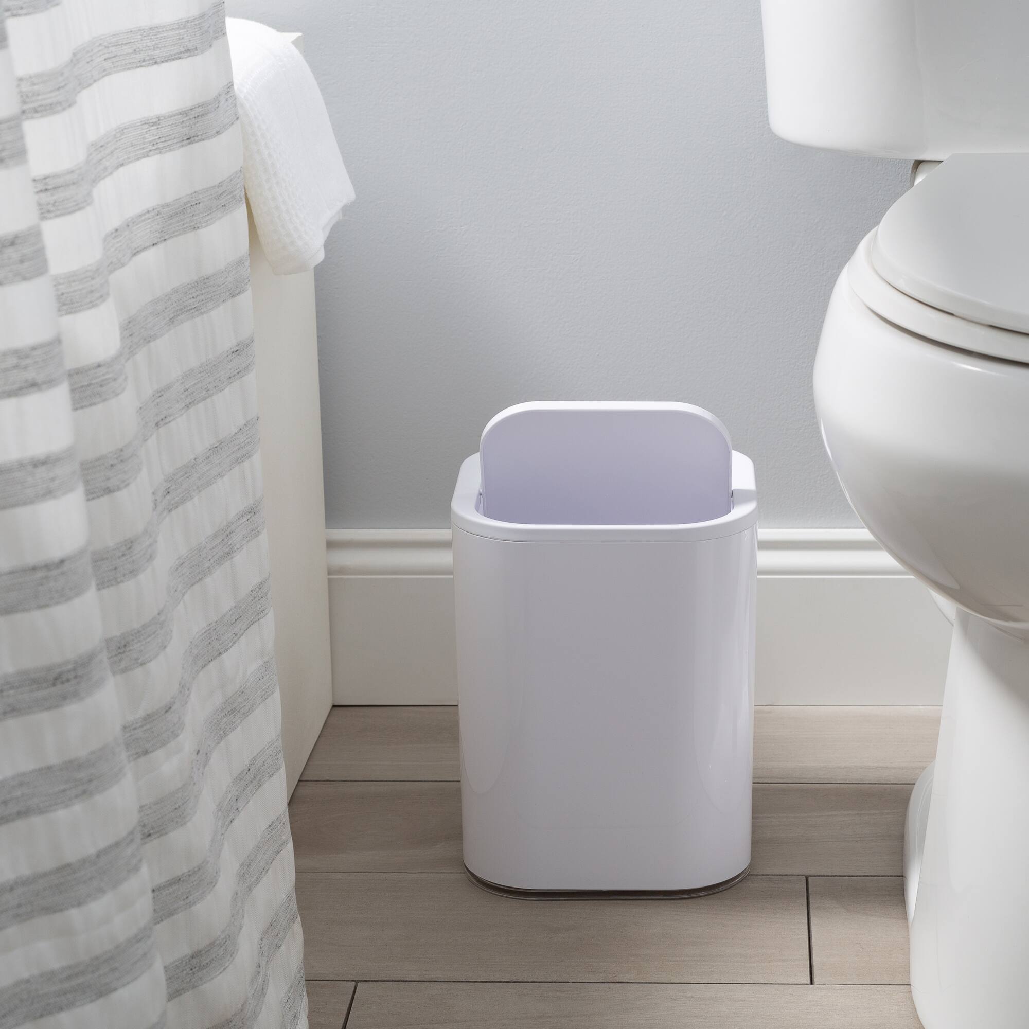 Bath Bliss White Acrylic 8L Waste Bin